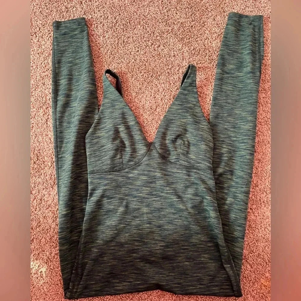 OutdoorVoicesCatsuit green workout yoga perfect stretch tank long